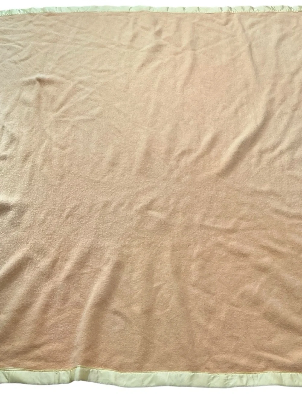 Vintage 1940s Esmond wool tangerine blanket 65 x 70 USA made